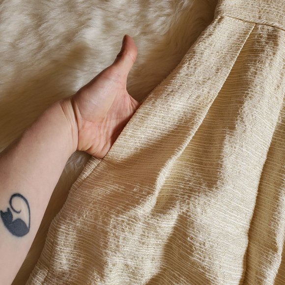 Shoshanna Gold Jacquard Melody Dress Size 6 - Picture 13 of 16